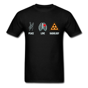 Peace Love and Radiology Unisex Classic T-Shirt - black